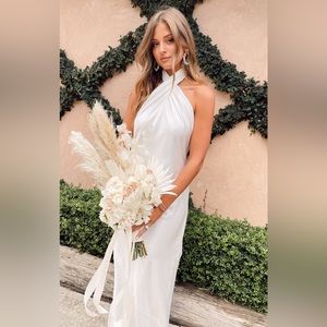 Show Me Your Mumu Jasmine Halter Maxi - Ivory